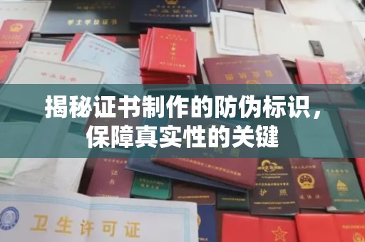 樊城揭秘证书制作的防伪标识，保障真实性的关键